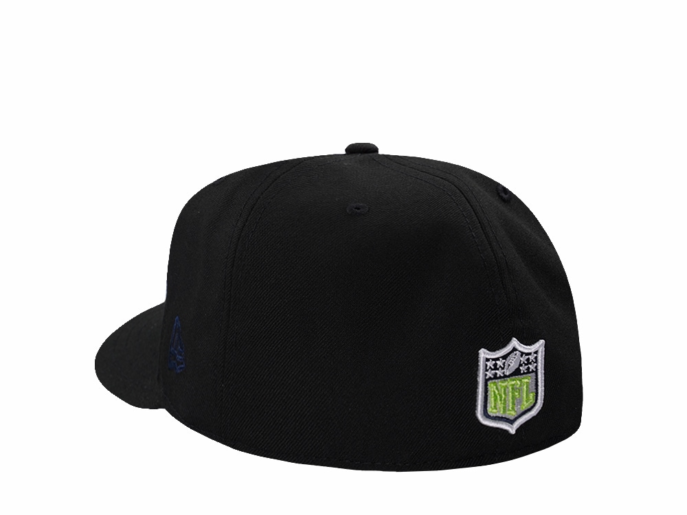New Era Seattle Seahawks Black Prime Edition Pre Curved 59Fifty Fitted Cap
