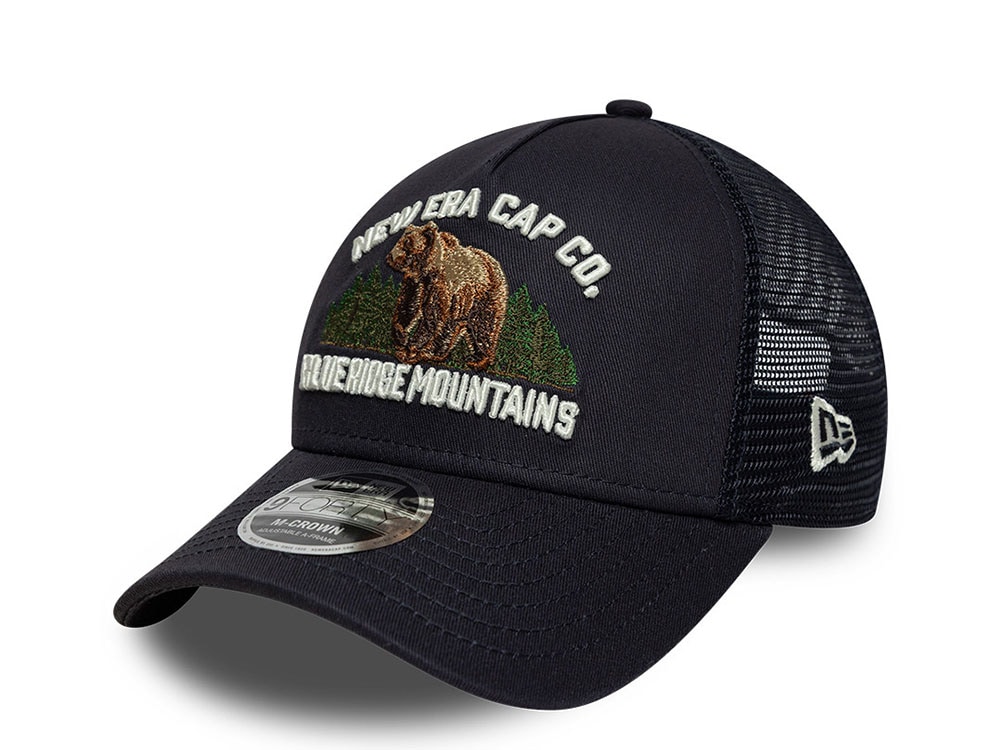 New Era Graphic Navy Prime Edition 9Forty M Crown A Frame Trucker Snapback Cap