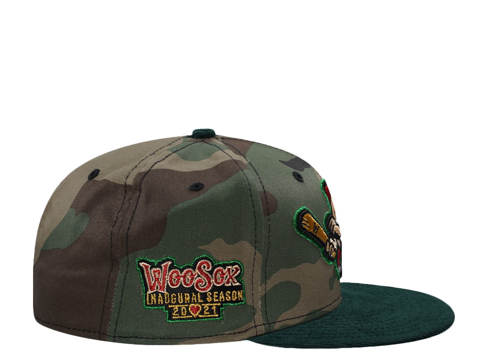 New Era Worcester Red Sox Inaugural Season 2021 Camo Two Tone Edition 59Fifty Fitted Cap