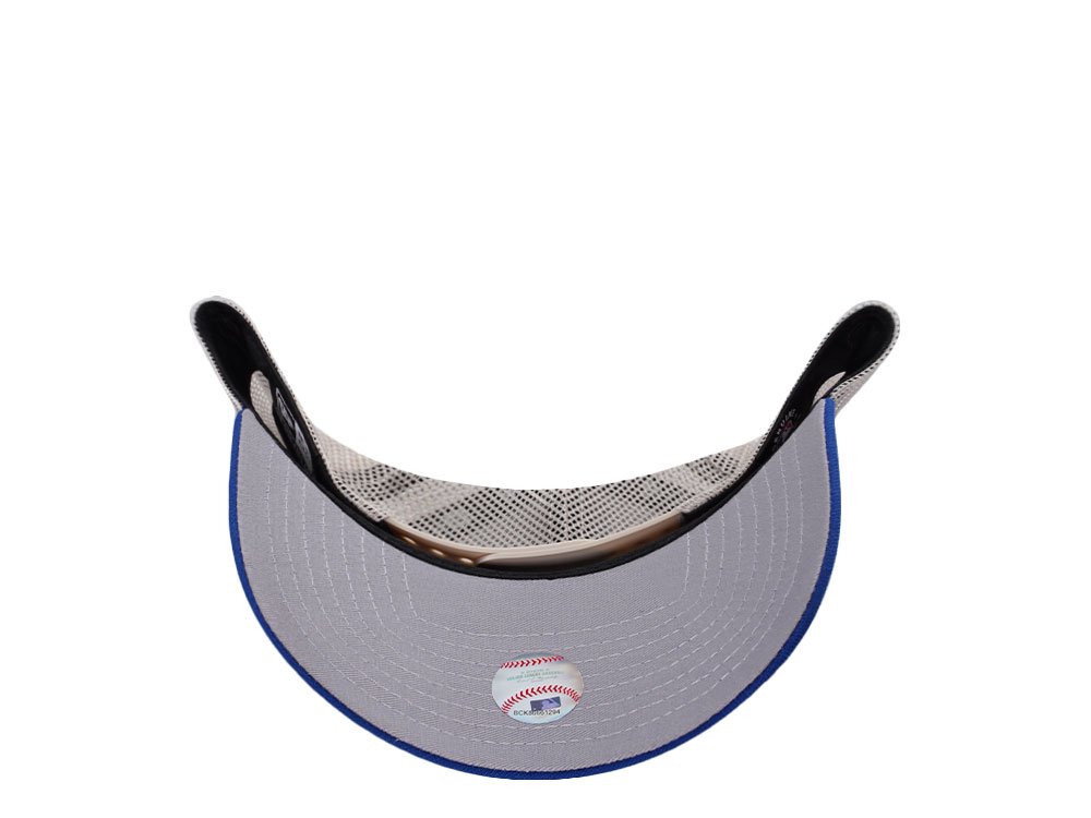 New Era New York Mets Vintage Script Blue Trucker Edition 9Forty A Frame Snapback Cap