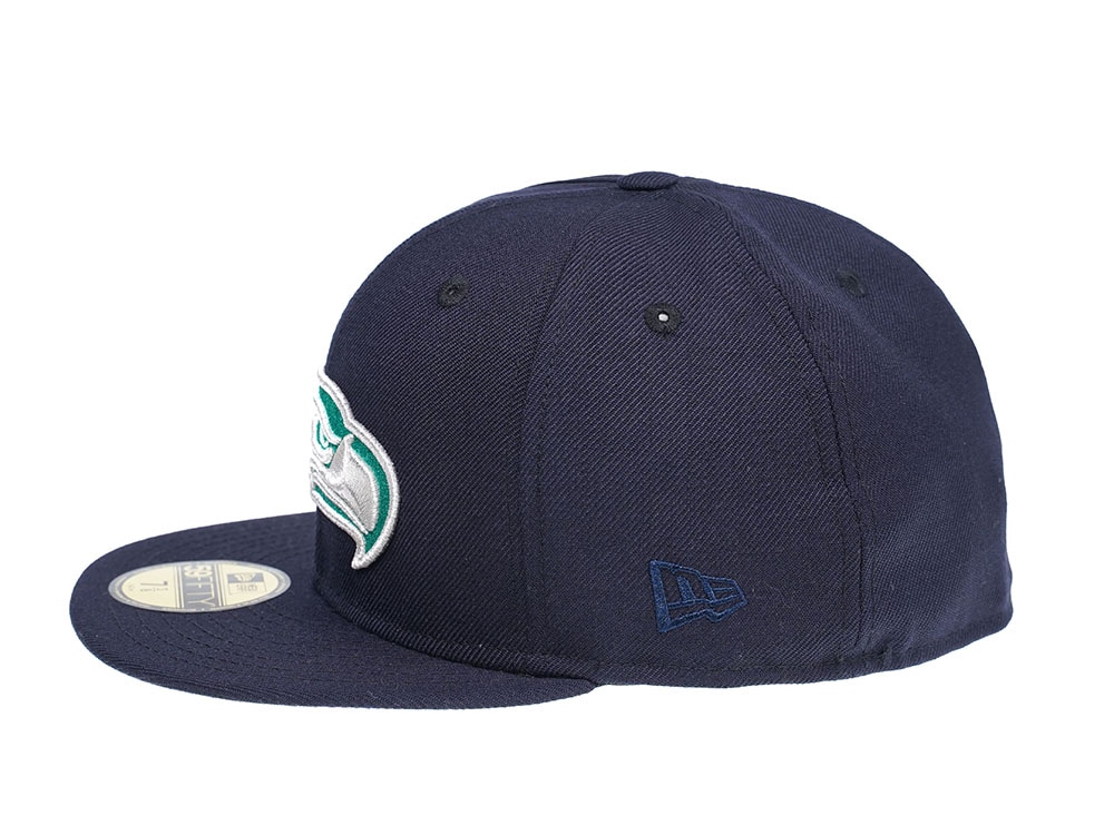 New Era Seattle Seahawks Navy and Green 59Fifty Fitted Cap
