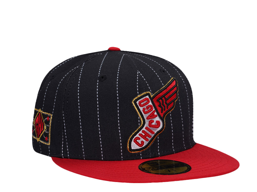 New Era Chicago White Sox Pinstripe Black Two Tone Edition 59Fifty Fitted Cap