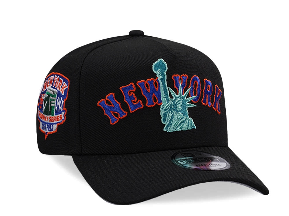 New Era New York Mets Statue Black Prime Edition 9Forty A Frame Snapback Cap