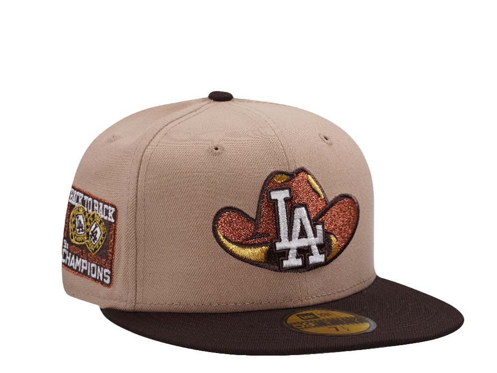 New Era Los Angeles Dodgers Back to Back Champions Camel Prime Edition 59Fifty Fitted Cap