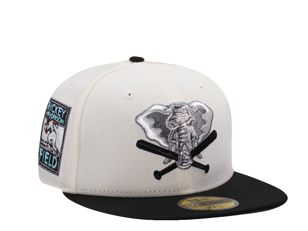 New Era Oakland Athletics Rickey Henderson Chrome Two Tone Edition 59Fifty Fitted Cap