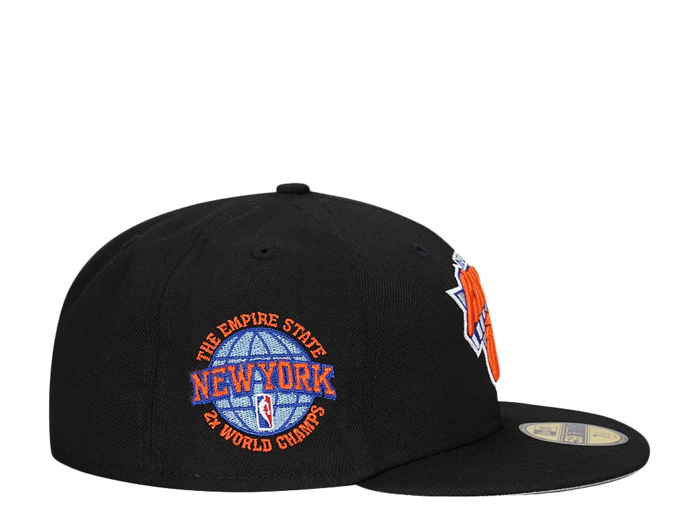 New Era New York Knicks 2x World Champs Black Edition 59Fifty Fitted Cap