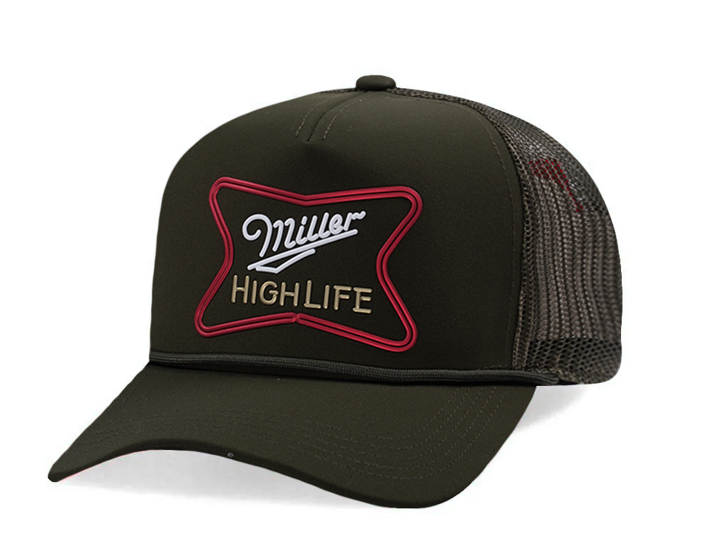American Needle Miller High Life Fremont Dark Emerald Edition Trucker Snapback Cap