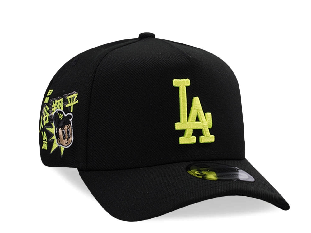 New Era Los Angeles Dodgers Ohtani Neon Yellow Black Prime Edition 9Forty A Frame Snapback Cap