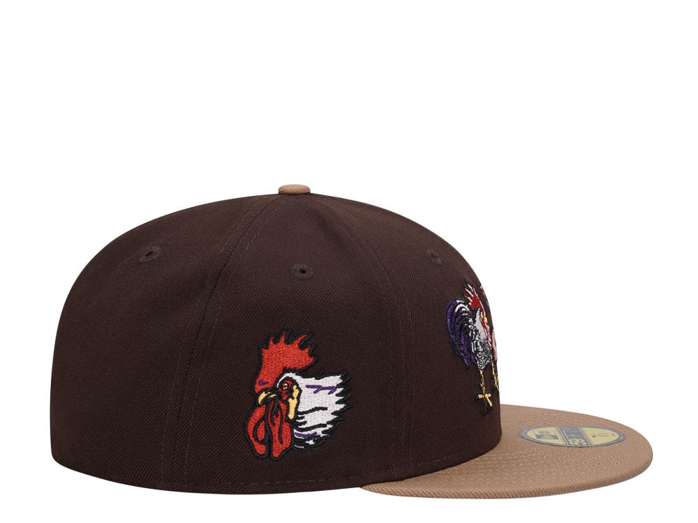 New Era Port City Roosters Brown Classic Two Tone Edition 59Fifty Fitted Cap
