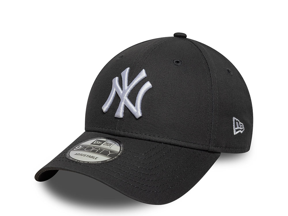 New Era New York Yankees League Essential Dark Gray Edition 9Forty Strapback Cap