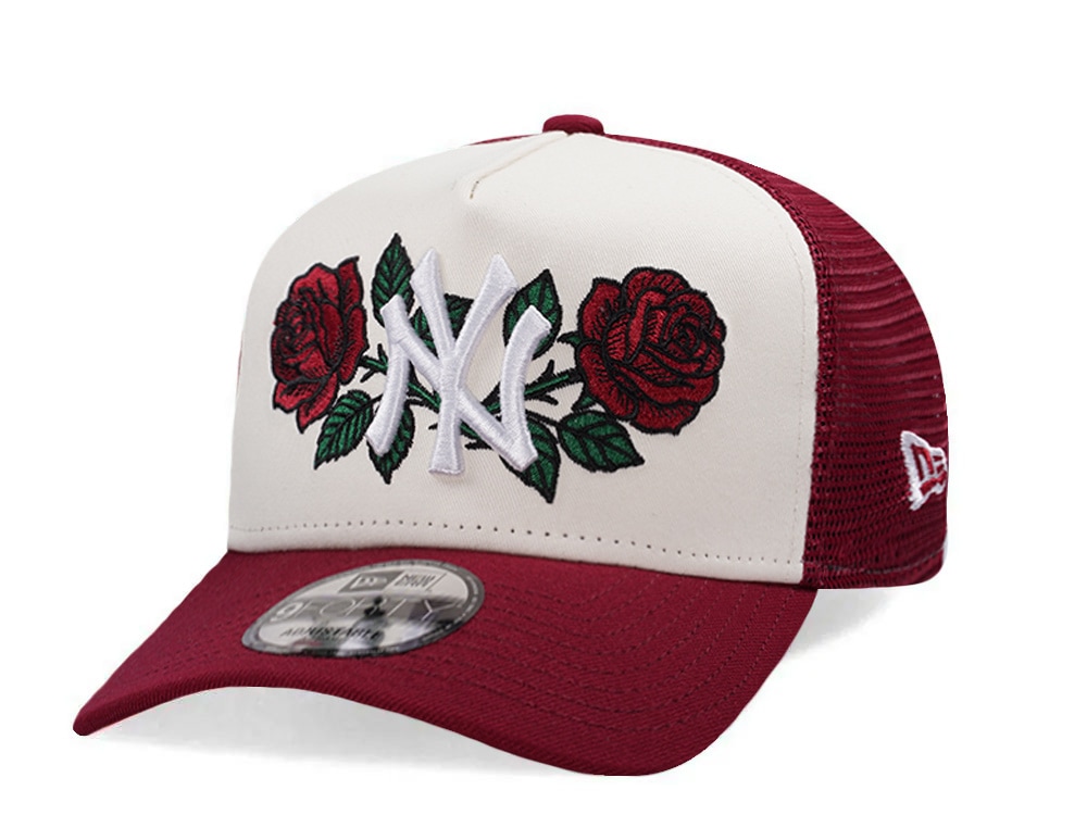 New Era New York Yankees Rose Chrome Two Tone Edition 9Forty A Frame Trucker Snapback Cap