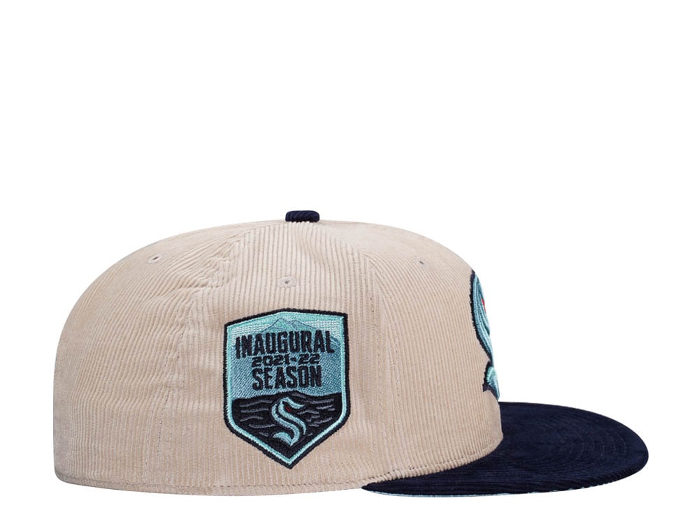 Mitchell & Ness Seattle Kraken Inaugural Season 21 Two Tone Cord Edition Dynasty Fitted Cap
