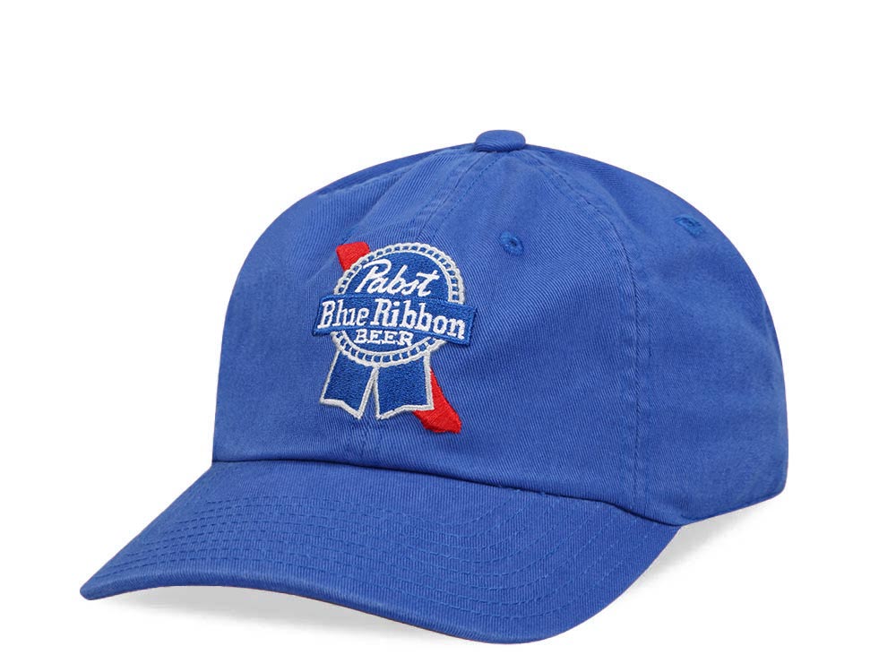 American Needle Pabst Ribbon Ballpark Royal Casual Strapback Hat