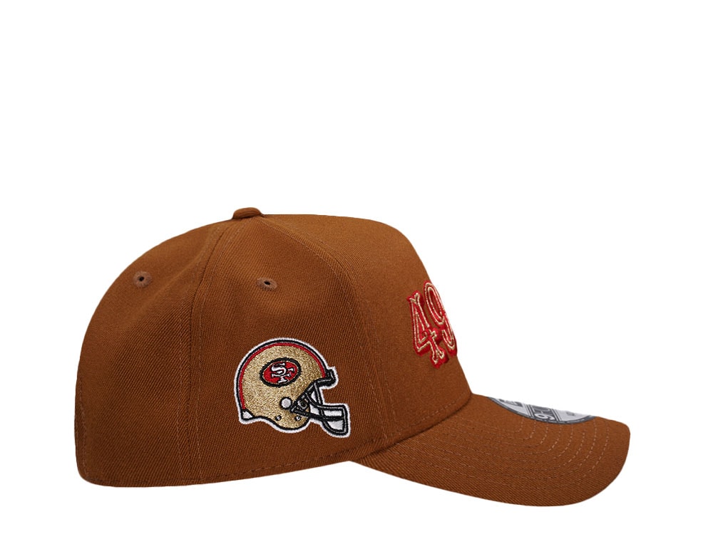 New Era San Francisco 49ers 60th Anniversary Bourbon Prime Edition 9Forty A Frame Snapback Cap