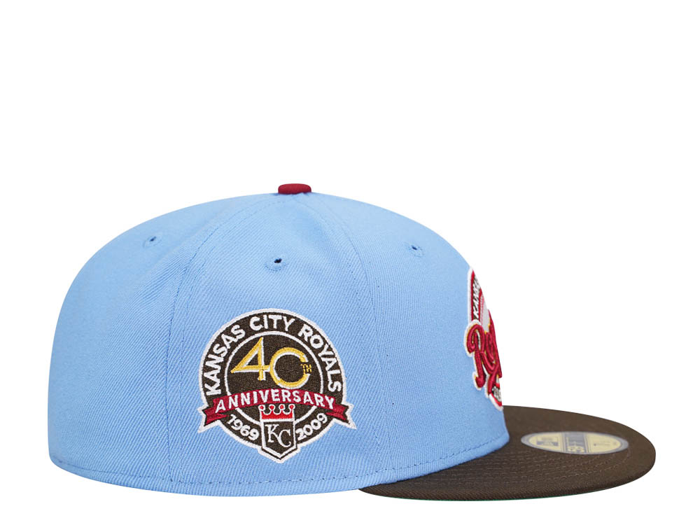 New Era Kansas City Royals 40th Anniversary Powder Blue Throwback Two Tone Edition 59Fifty Fitted Cap
