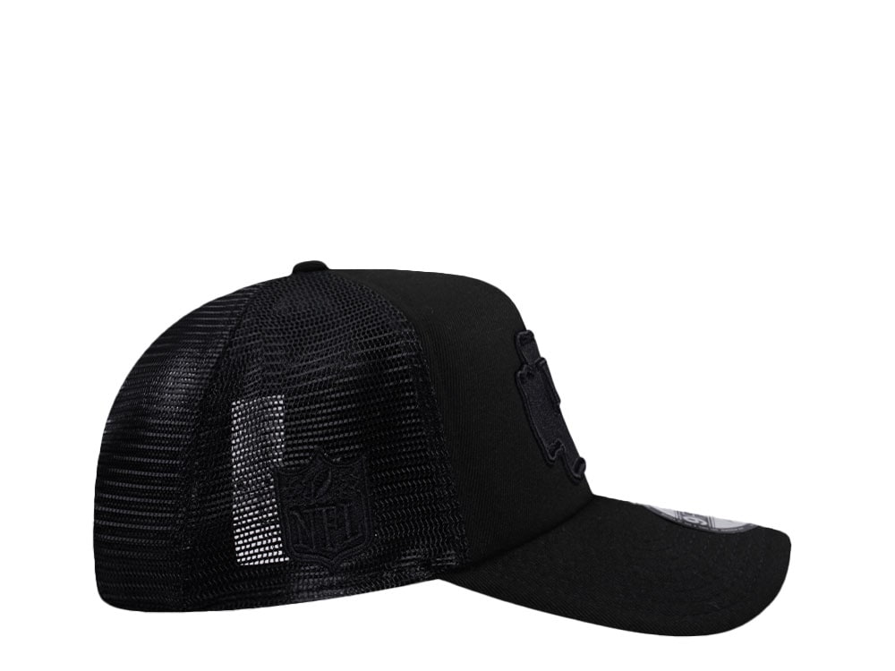 New Era Kansas City Chiefs Black Foam Trucker 9Forty A Frame Snapback Cap