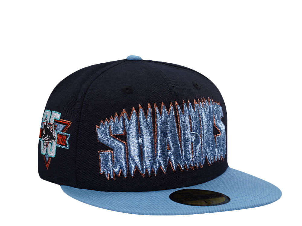 New Era San Jose Sharks 35th Anniversary Navy Two Tone Edition 59Fifty Fitted Cap
