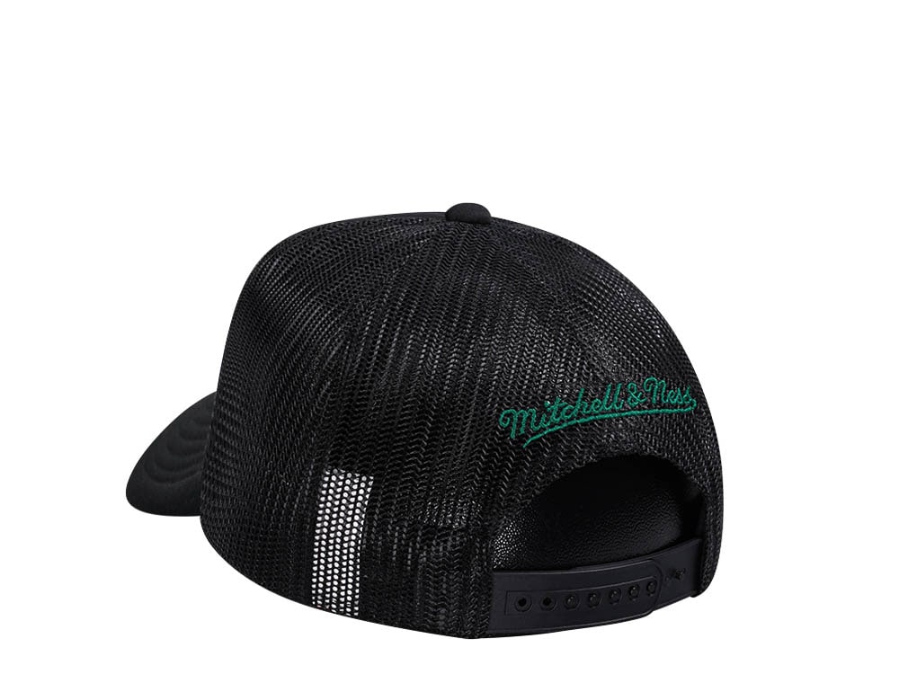 Mitchell & Ness Boston Celtics Black Billboard Trucker Snapback Cap