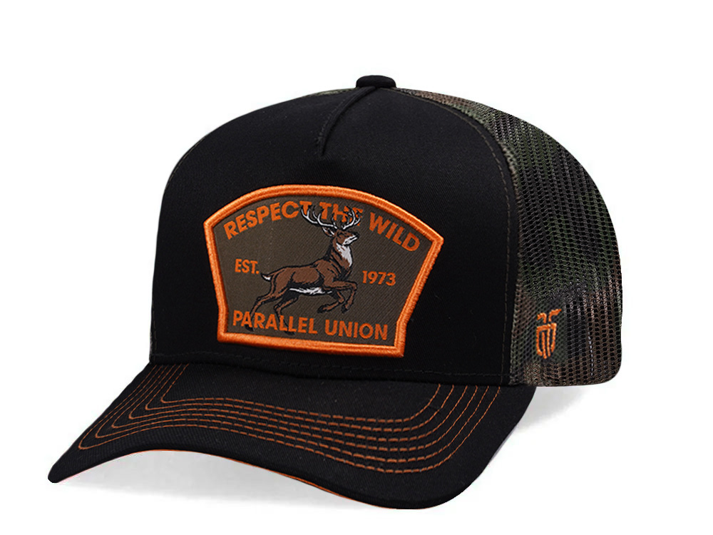 Parallel Union Respect The Wild Patch Black Edition Trucker Snapback Cap