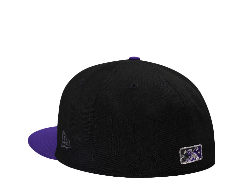 New Era Fresno Grizzlies Lowriders Black Purple Two Tone Edition 59Fifty Fitted Cap