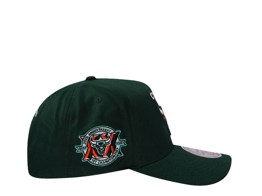 Mitchell & Ness Chicago Bulls 20th Anniversary Green Edition Pro Pinch Fit Snapback Cap