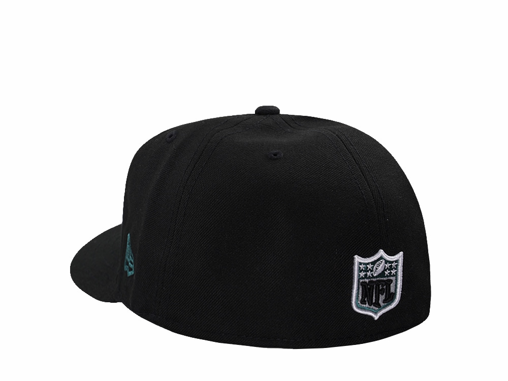 New Era Philadelphia Eagles Black Prime Edition Pre Curved 59Fifty Fitted Cap