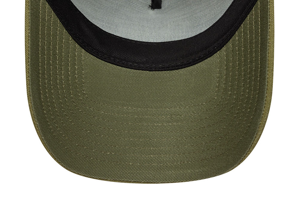 New Era Patch Olive Linen 9Forty E Frame Snapback Cap