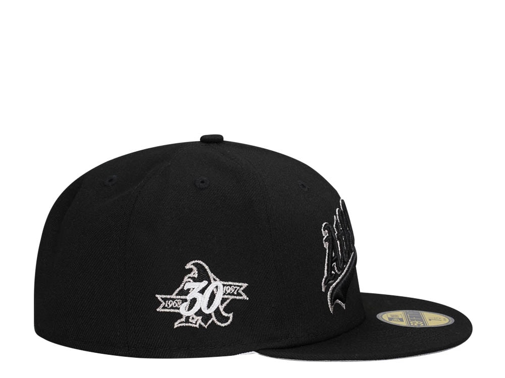 New Era Oakland Athletics 30th Anniversary Black Silver Color Flip Edition 59Fifty Fitted Cap