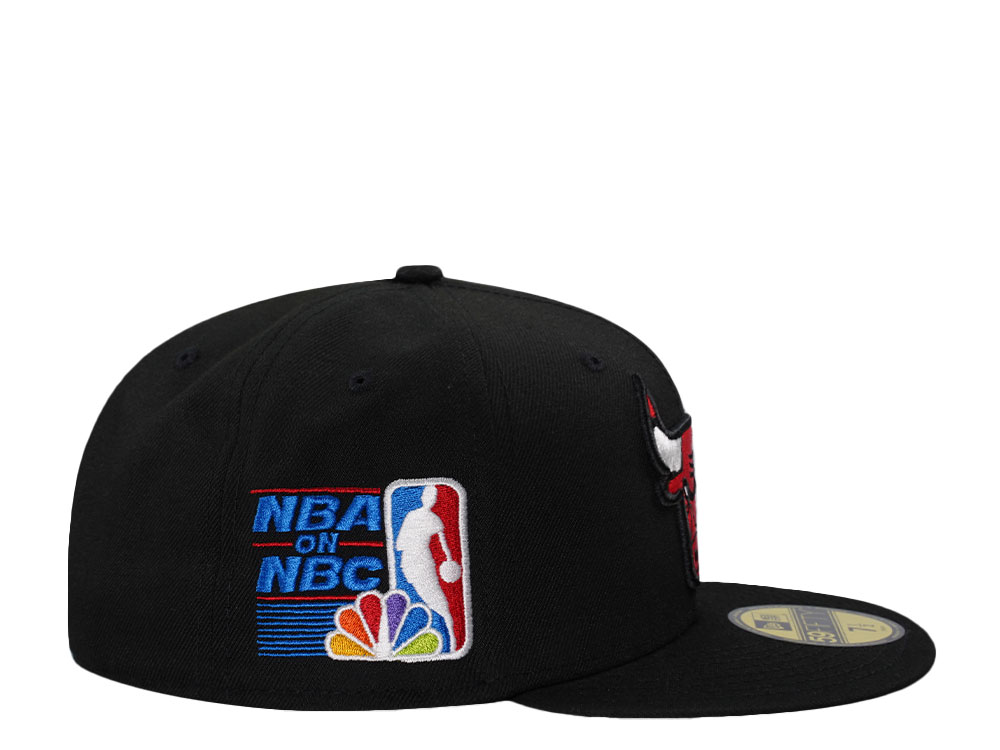 New Era Chicago Bulls NBA on NBC Black Throwback Edition 59Fifty Fitted Cap
