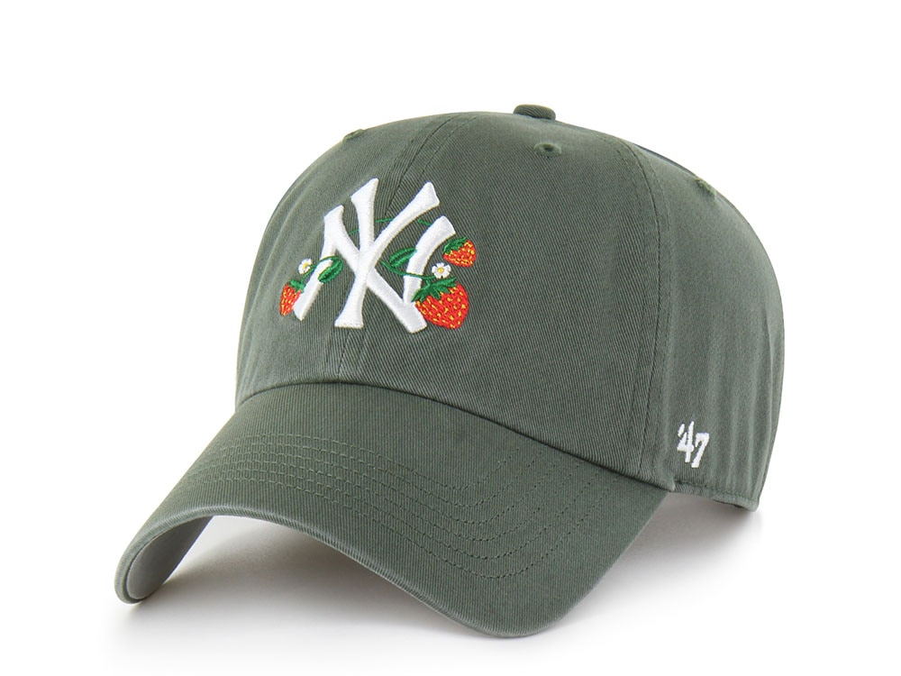 47 Brand New York Yankees Strawberry Icon Moss Clean Up Strapback Cap