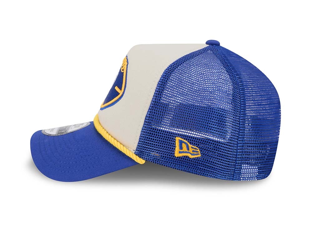 New Era Los Angeles Rams Sideline 2024 9Forty A Frame Trucker Snapback Cap