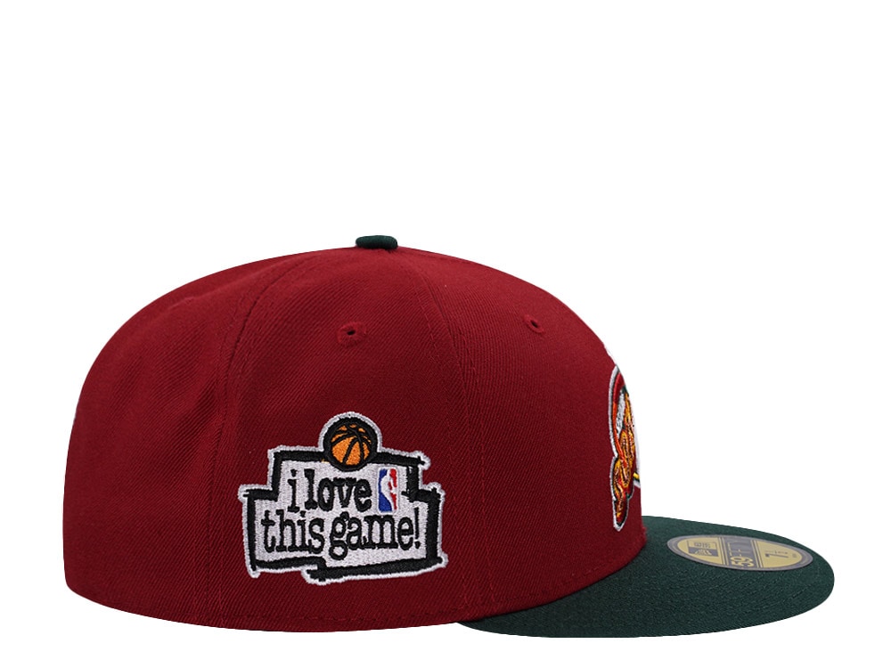 New Era Seattle Supersonics Love this Game Red Two Tone Edition 59Fifty Fitted Cap