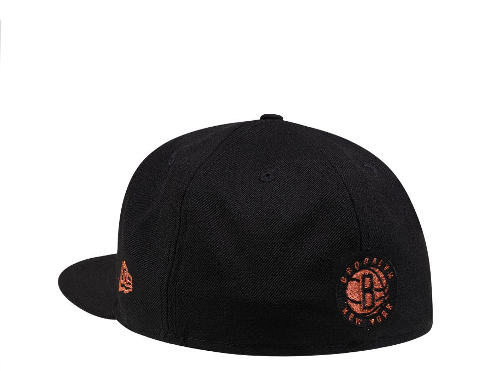 New Era New Brooklyn Nets Black and Copper Edition 59Fifty Fitted Cap