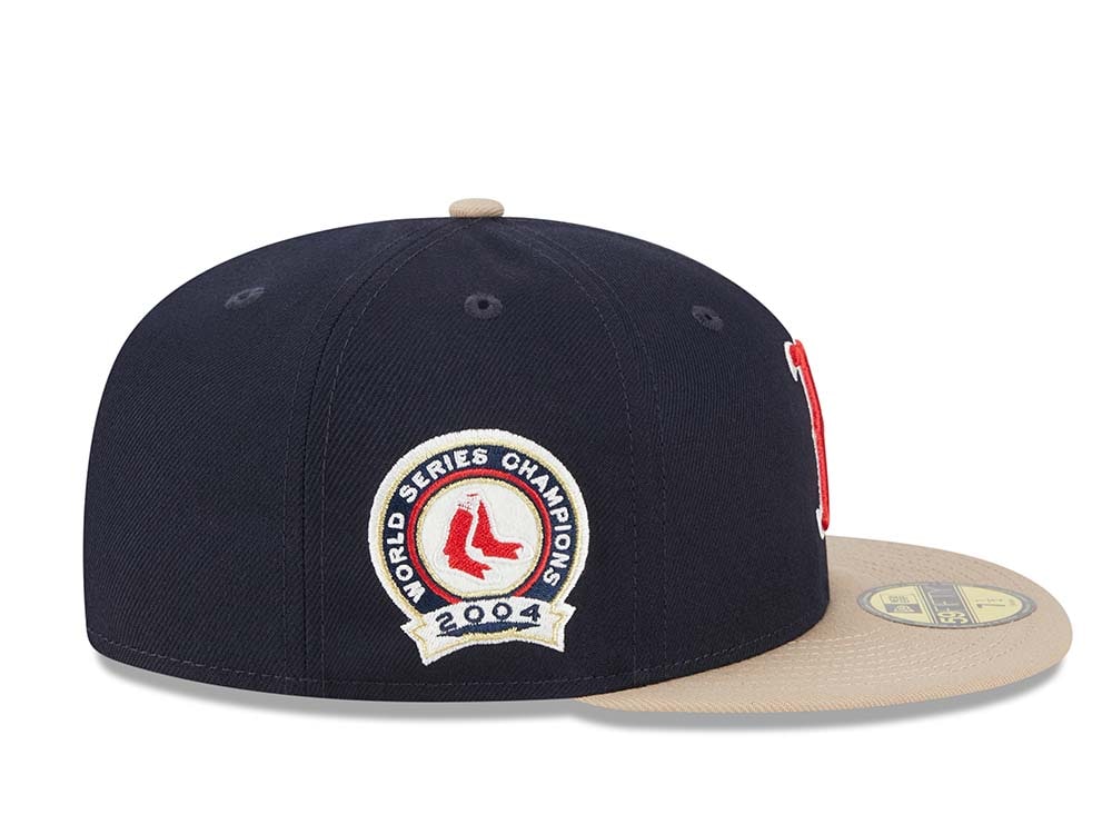 New Era Boston Red Sox World Series Champions 2004 Varsity Pin Two Tone Edition 59Fifty Fitted Cap