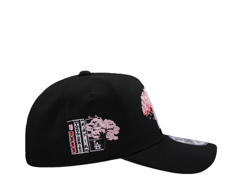 New Era Los Angeles Dodgers Tokyo Series 2025 Sakura Black Prime Edition 9Forty A Frame Snapback Cap