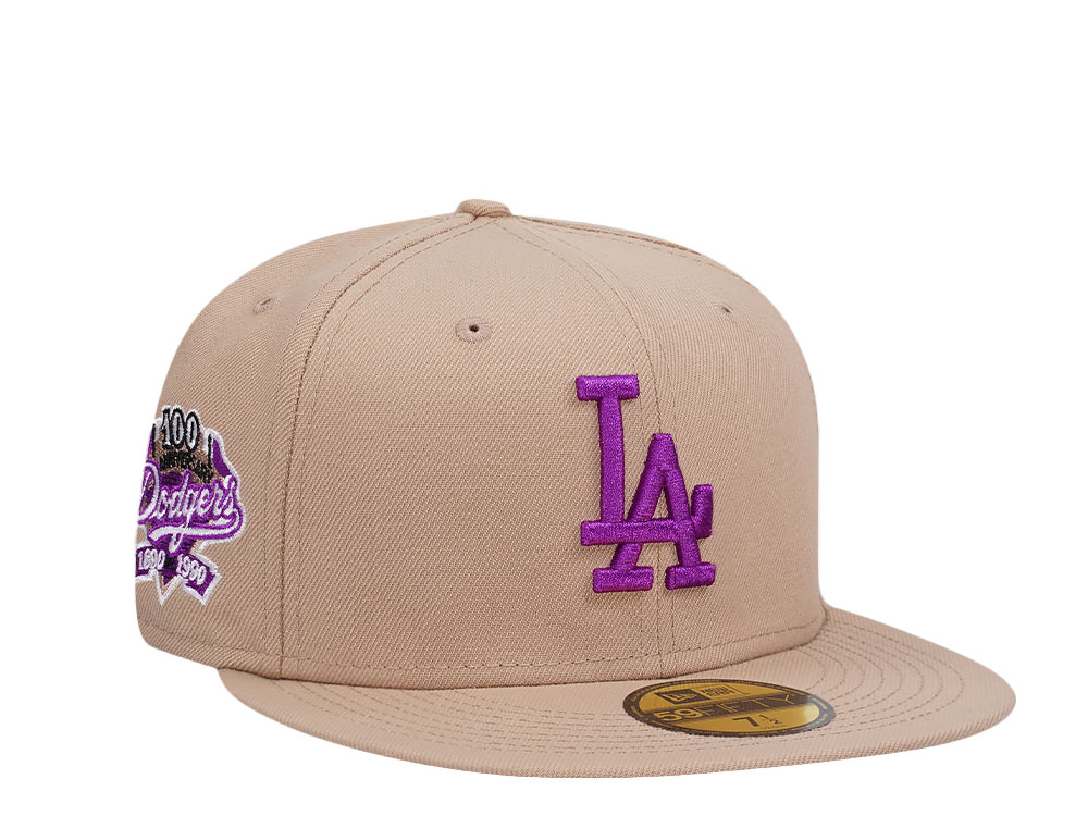 ウェア NEWERA Los Angeles Dodgers 59FIFTY 100TH New Era Los Angeles Dodgers 100th Anniversary Cream Purple Edition