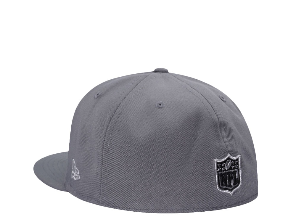 New Era Las Vegas Raiders 60th Anniversary Metallic Gray Prime Edition 59Fifty Fitted Cap