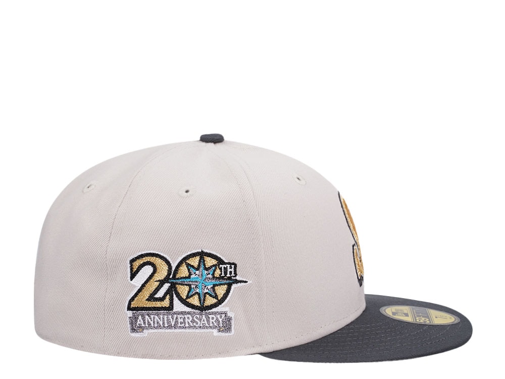 New Era Seattle Mariners 20th Anniversary Stone Gold Two Tone Edition 59Fifty Fitted Cap