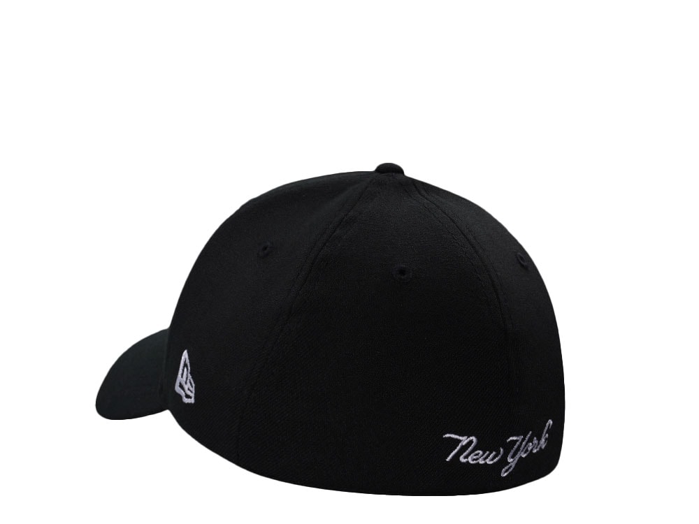 New Era New York Yankees Black Script Edition 39Thirty Stretch Fit Cap