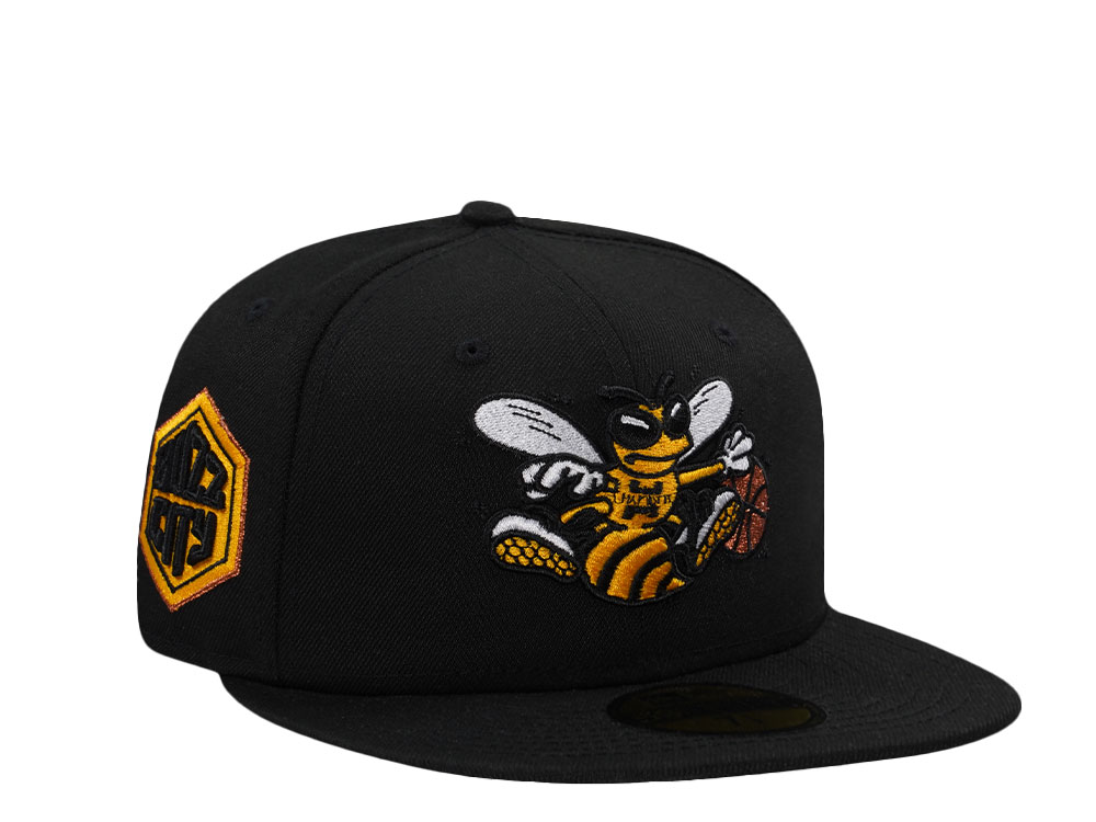 New Era Charlotte Hornets Buzz City Black Prime Edition 59Fifty Fitted Cap