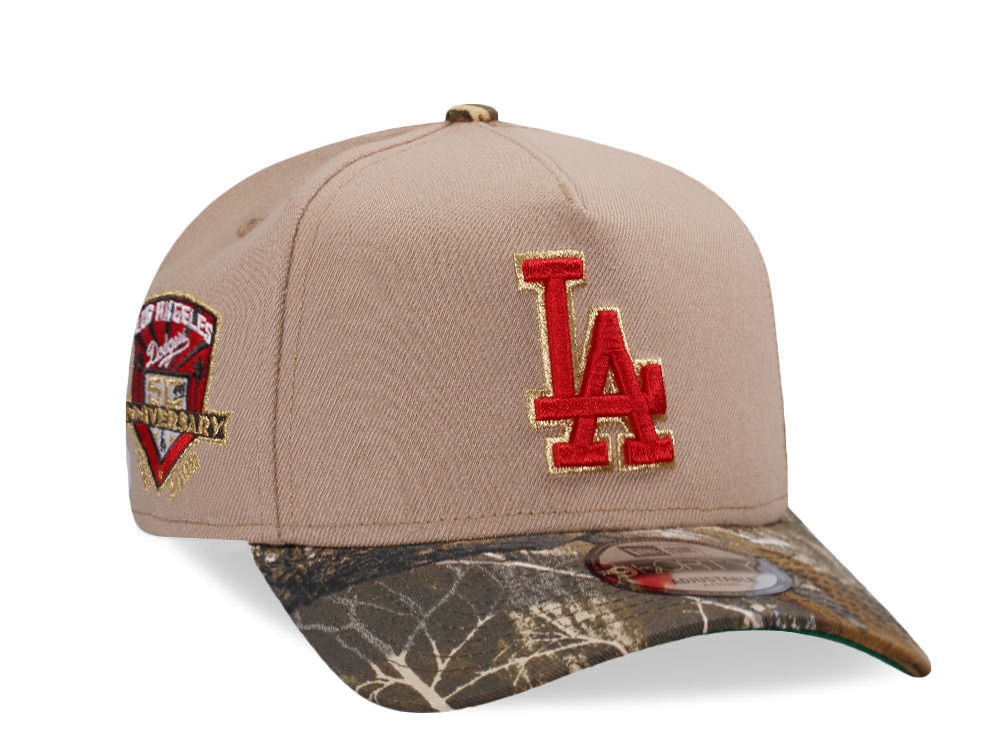 New Era Los Angeles Dodgers 50th Anniversary Camel Realtree Edition 9Forty A Frame Snapback Cap