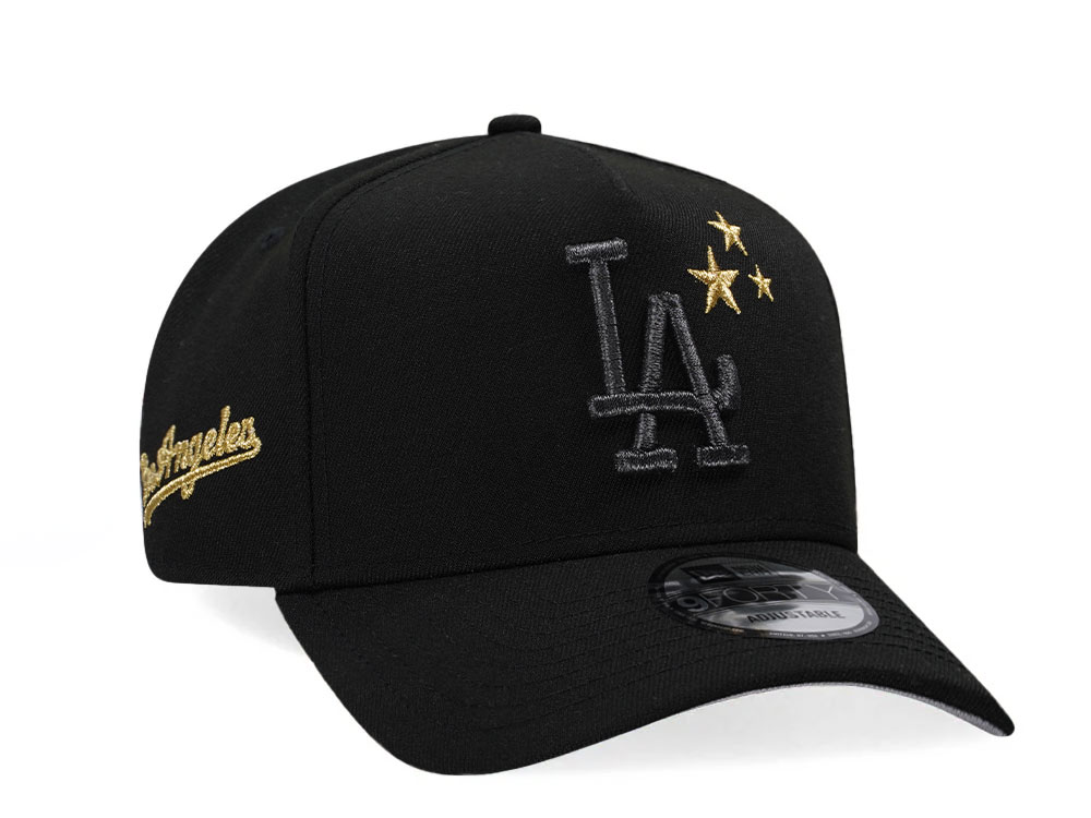New Era Los Angeles Dodgers Black Gold 9Forty A Frame Snapback Cap
