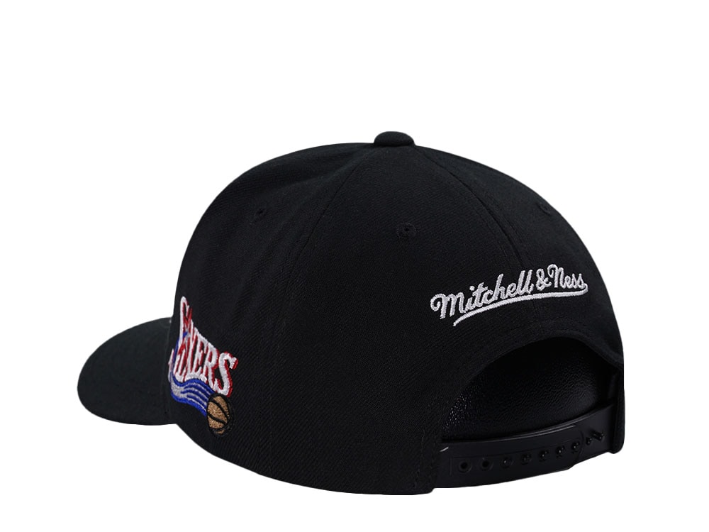 Mitchell & Ness Philadelphia 76ers Hardwood Classic Pro Crown Fit Black Snapback Cap