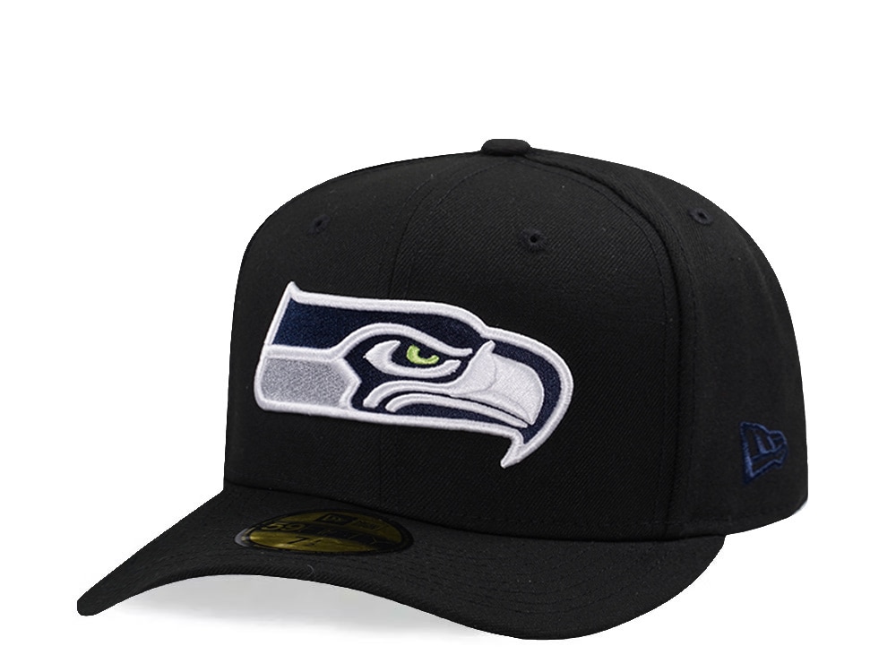 New Era Seattle Seahawks Black Prime Edition Pre Curved 59Fifty Fitted Cap