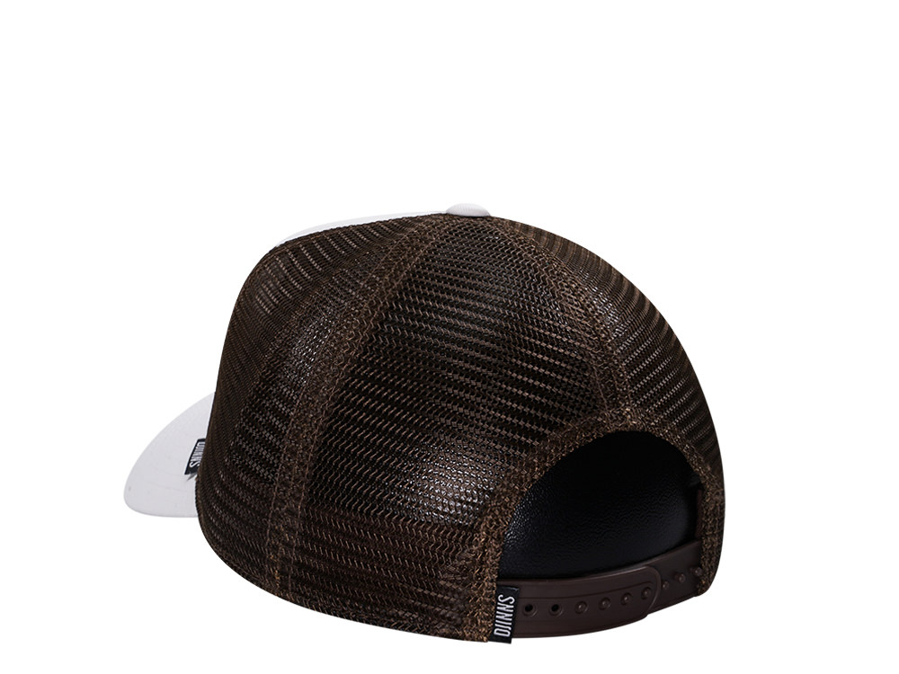 Djinns Lazy Sunday Coffee Club White Trucker Snapback Cap