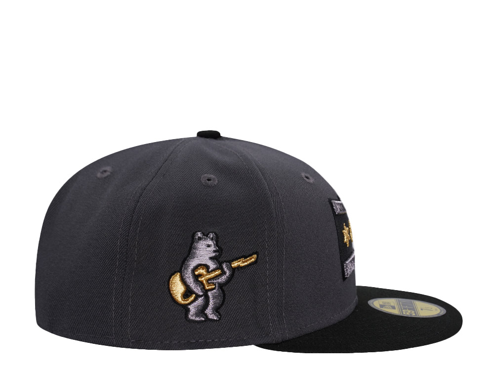 New Era Chicago Cubs Metallic Dark Graphite Two Tone Edition 59Fifty Fitted Cap