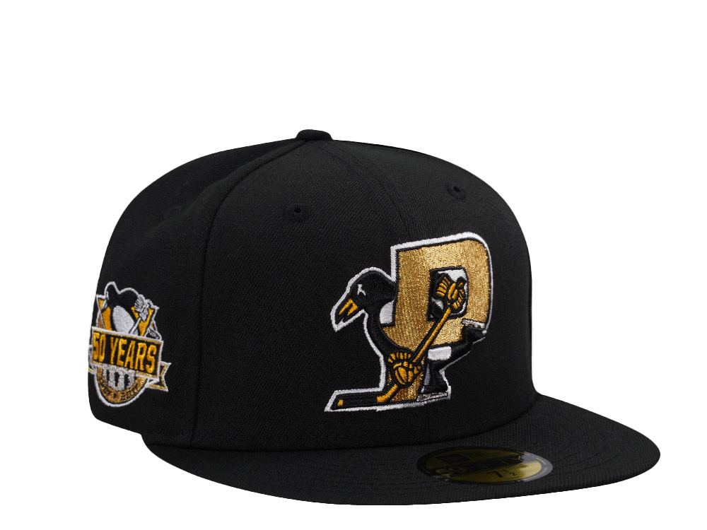 New Era Pittsburgh Penguins 50th Anniversary Black Prime Edition 59Fifty Fitted Cap