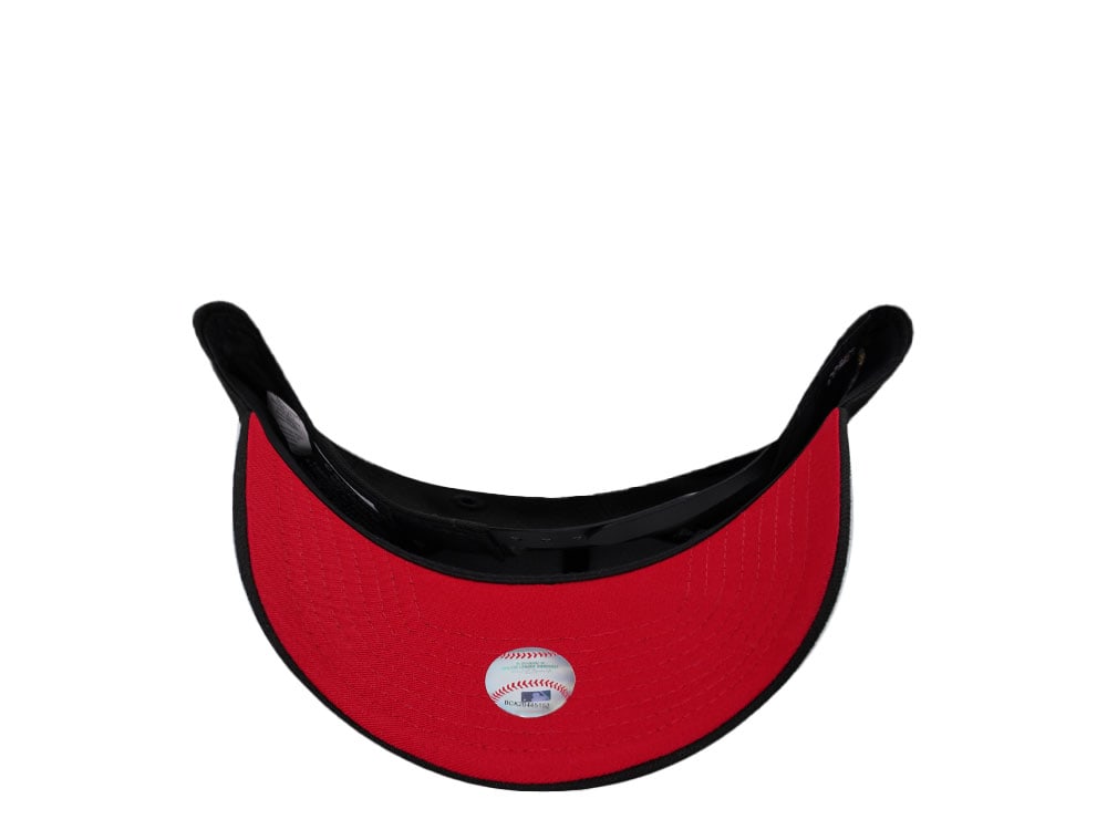 New Era Anaheim Angels 20th Anniversary Black and Red Edition 9Forty A Frame Snapback Cap