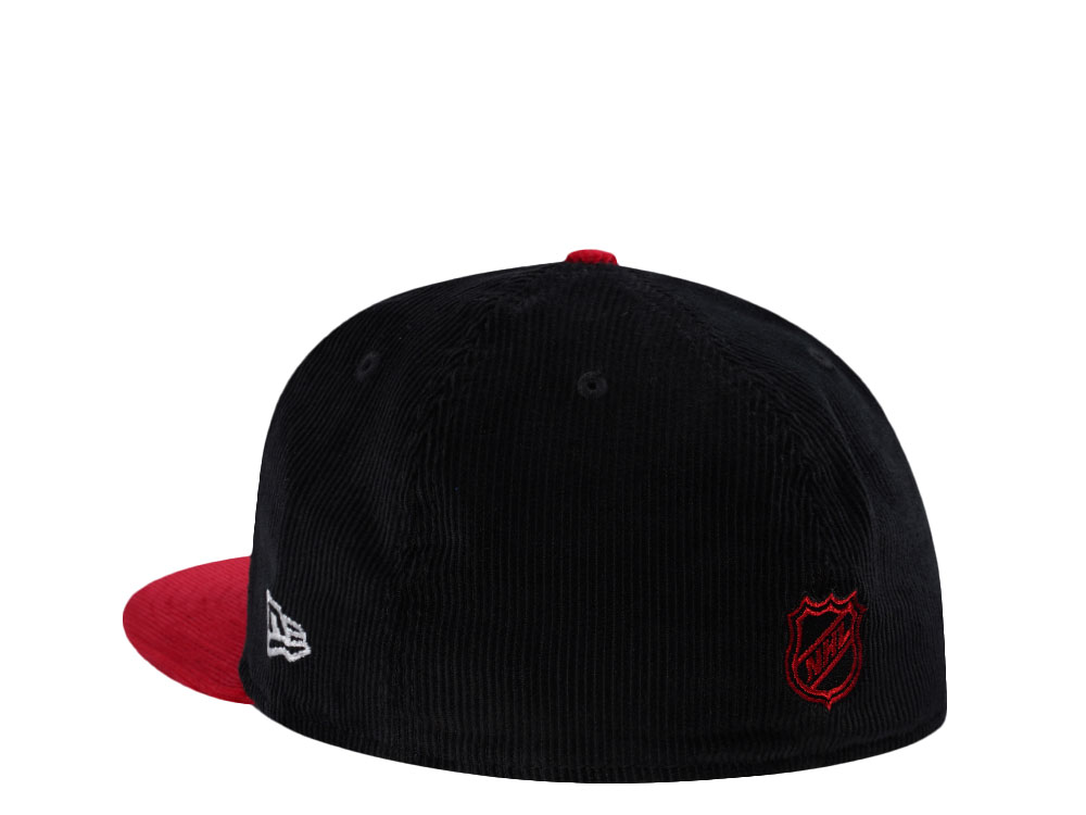 New Era Detroit Red Wings Stanley Cup 2002 Black Corduroy Two Tone Edition 59Fifty Fitted Cap