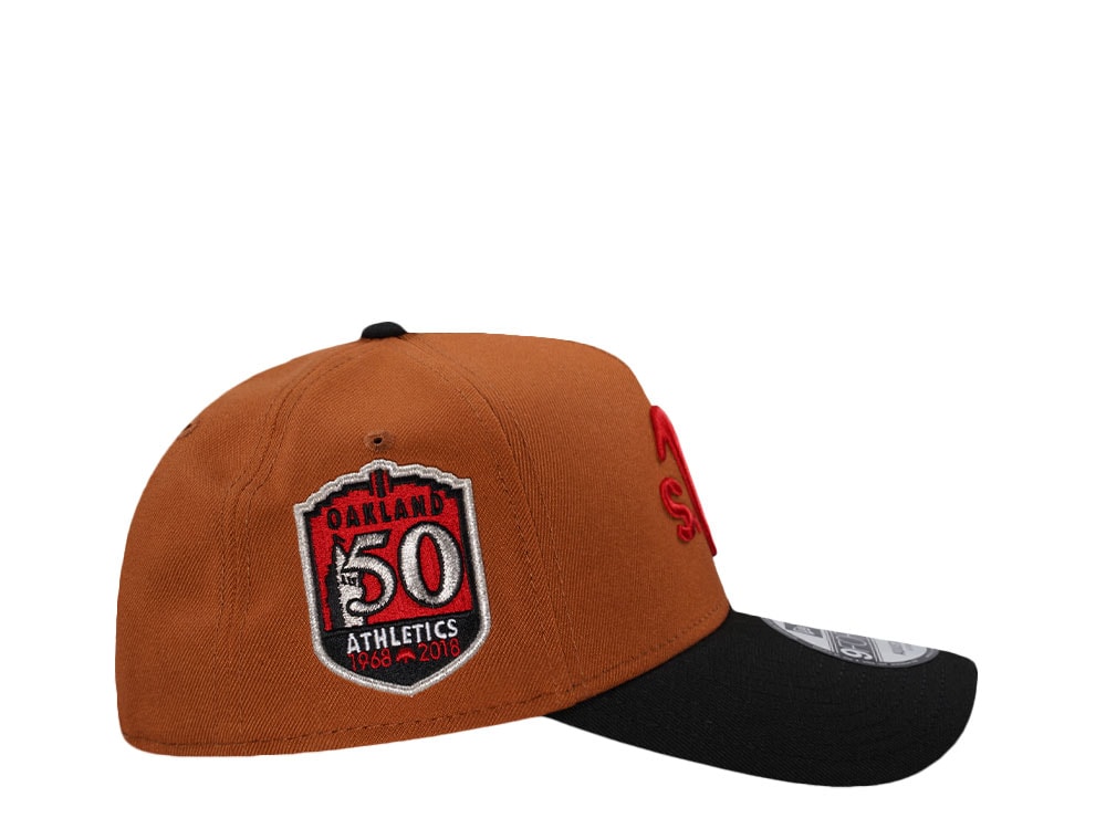 New Era Oakland Athletics 50th Anniversary Earth Brown Two Tone Edition 9Forty A Frame Snapback Cap